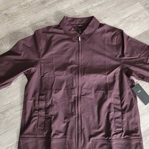 Fabletics Men's Zip Jacket in Plum
